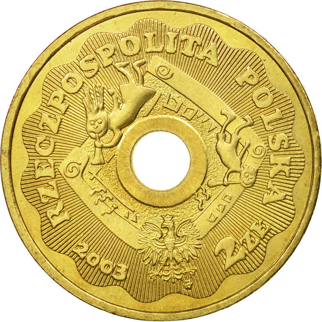Moneta, Polonia, 2 Zlote, 2003, Warsaw, BB, Ottone, KM:446