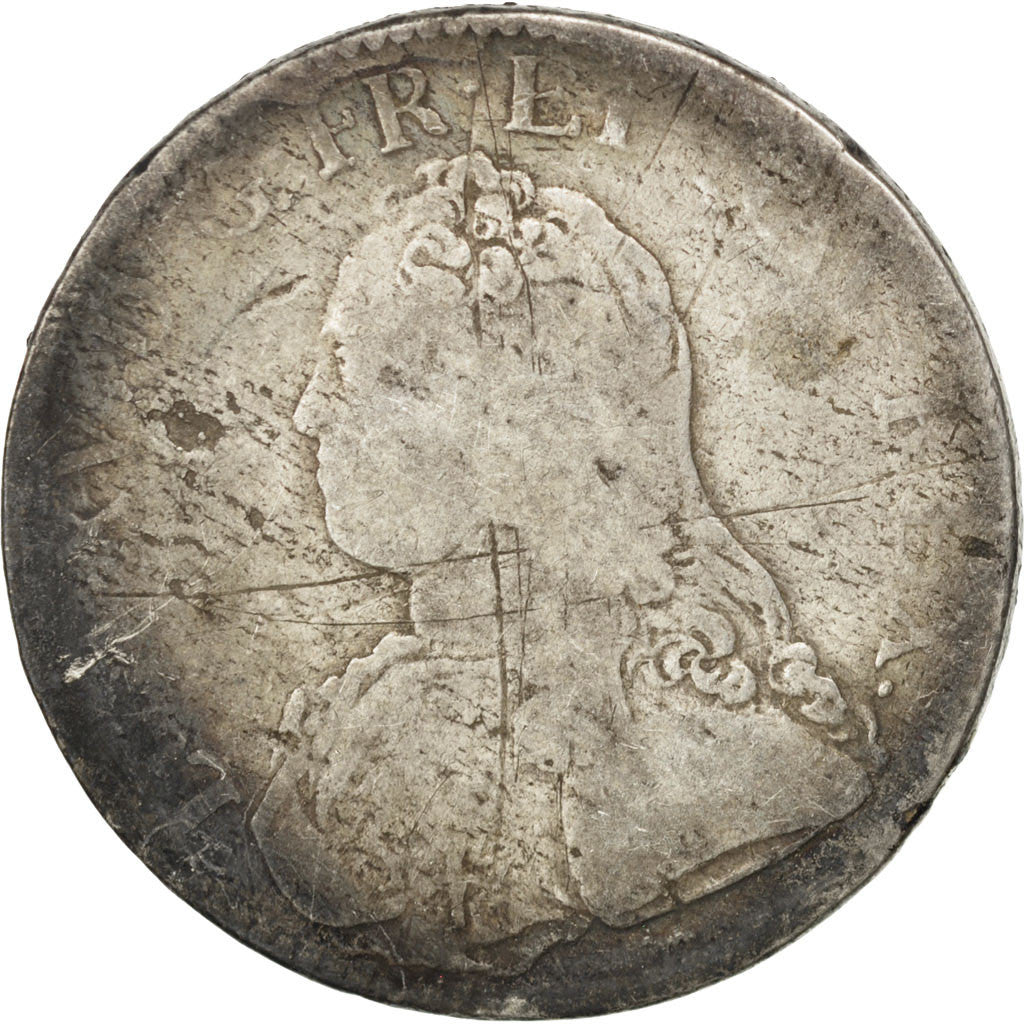 FRANCE, Écu aux branches d'olivier, ECU, 1726, Paris, KM #486.1, F(12-15), ...