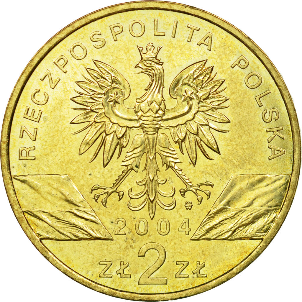 Coin, Poland, 2 Zlote, 2004, Warsaw, EF(40-45), Brass, KM:464