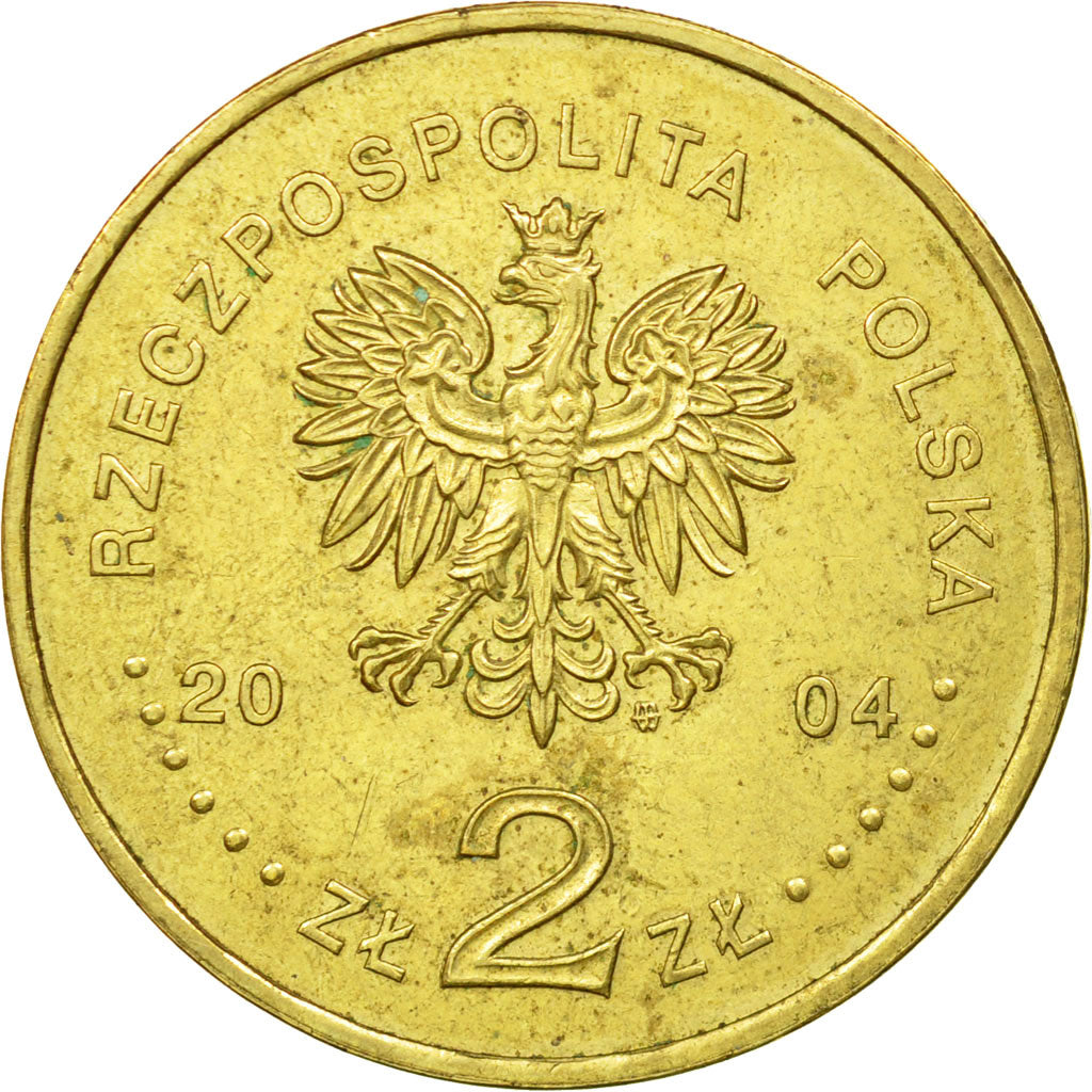Coin, Poland, 2 Zlote, 2004, Warsaw, EF(40-45), Brass, KM:479