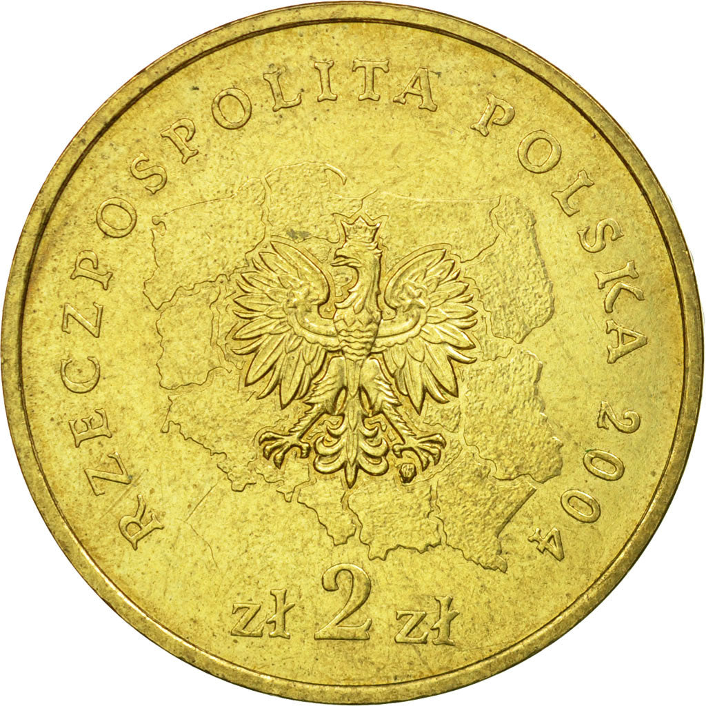 Moneta, Polonia, 2 Zlote, 2004, Warsaw, BB, Ottone, KM:485