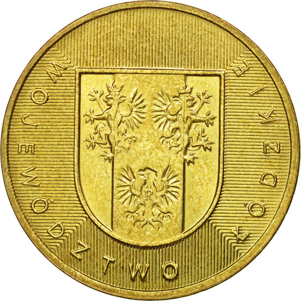 Moneda, Polonia, 2 Zlote, 2004, Warsaw, MBC, Latón, KM:487