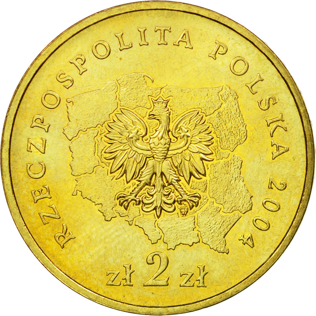 Moneta, Polonia, 2 Zlote, 2004, Warsaw, BB, Ottone, KM:489
