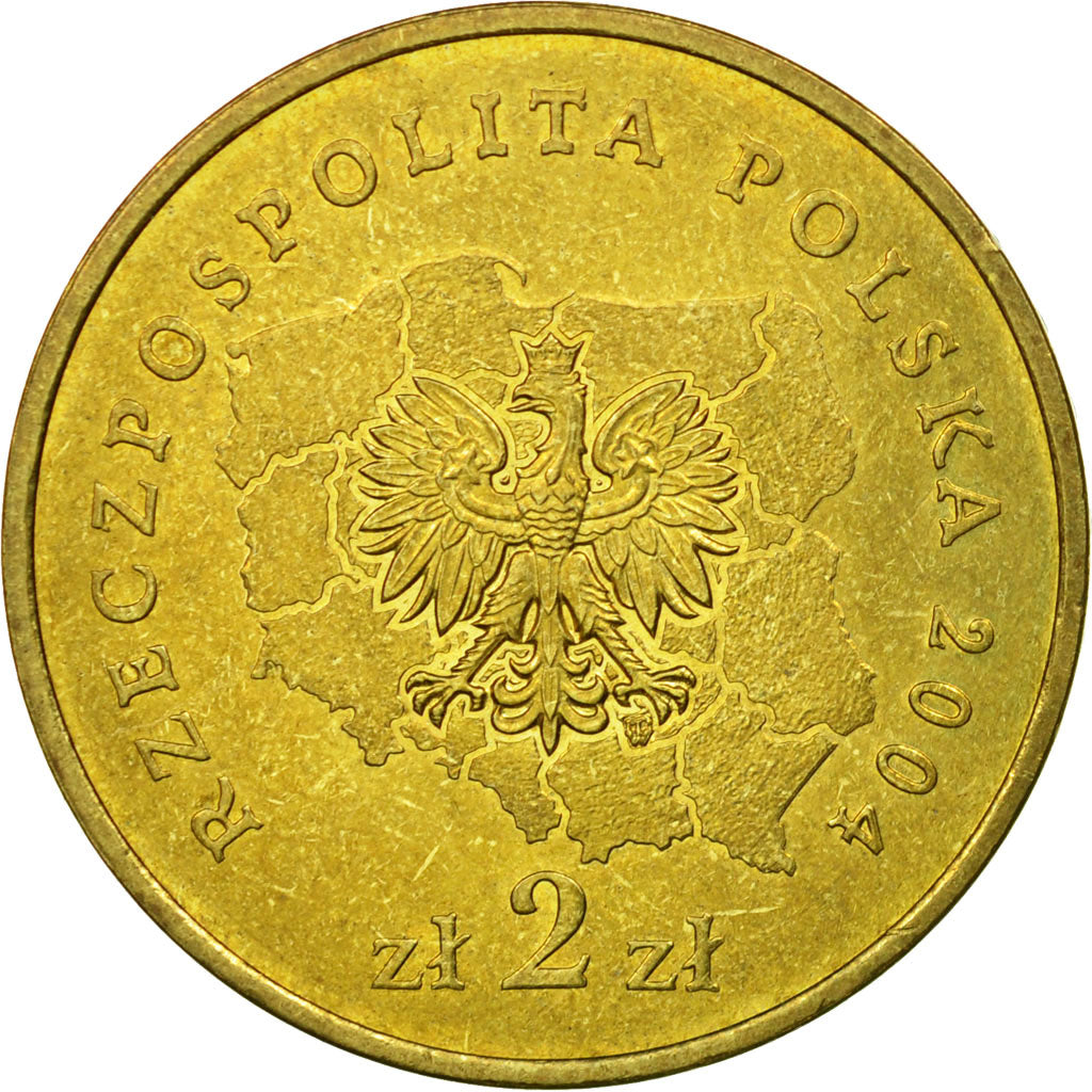 Coin, Poland, 2 Zlote, 2004, Warsaw, EF(40-45), Brass, KM:493