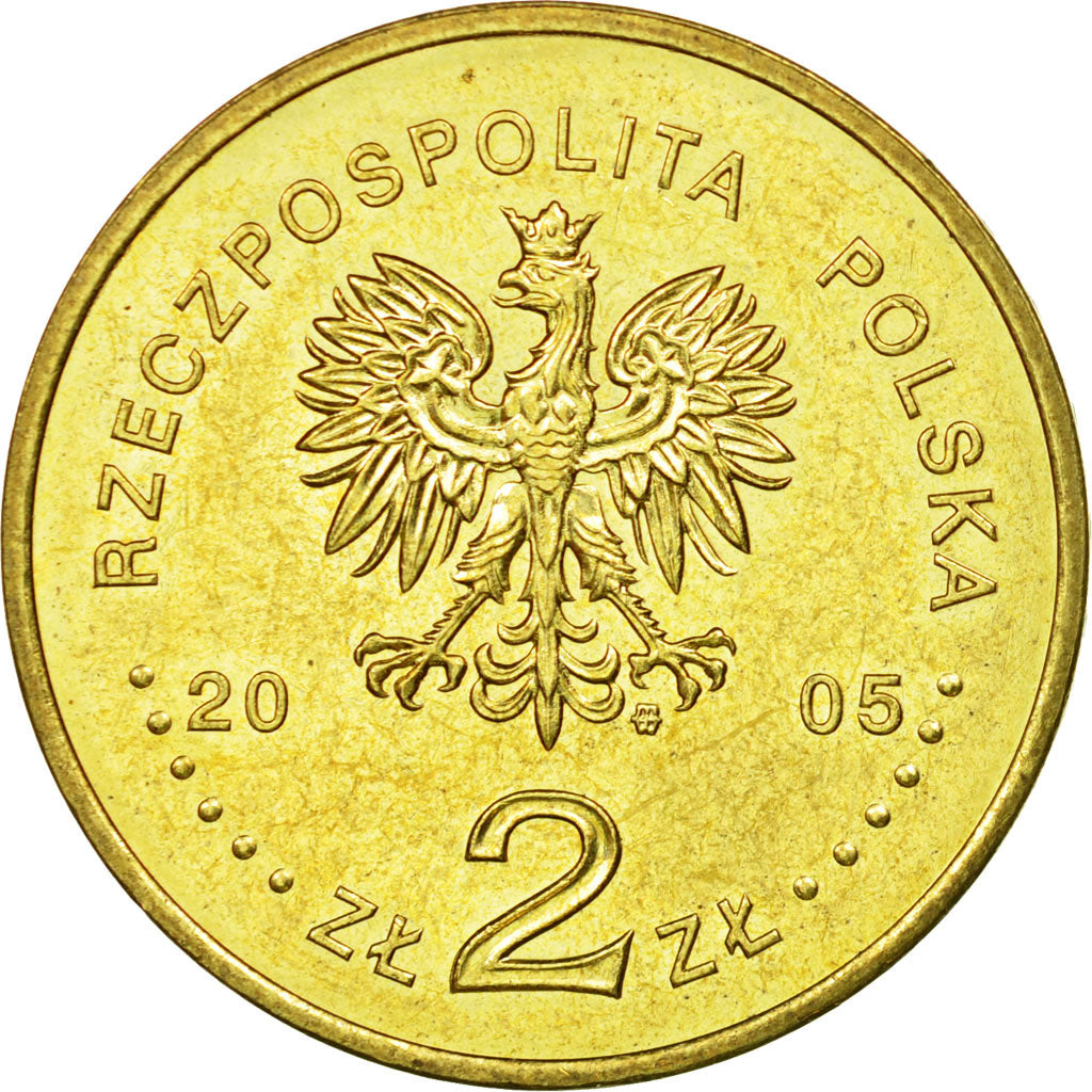 Coin, Poland, 2 Zlote, 2005, Warsaw, EF(40-45), Brass, KM:522