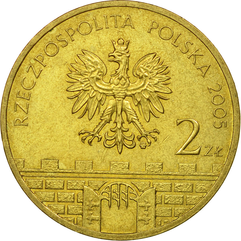 Coin, Poland, 2 Zlote, 2005, Warsaw, EF(40-45), Brass, KM:528