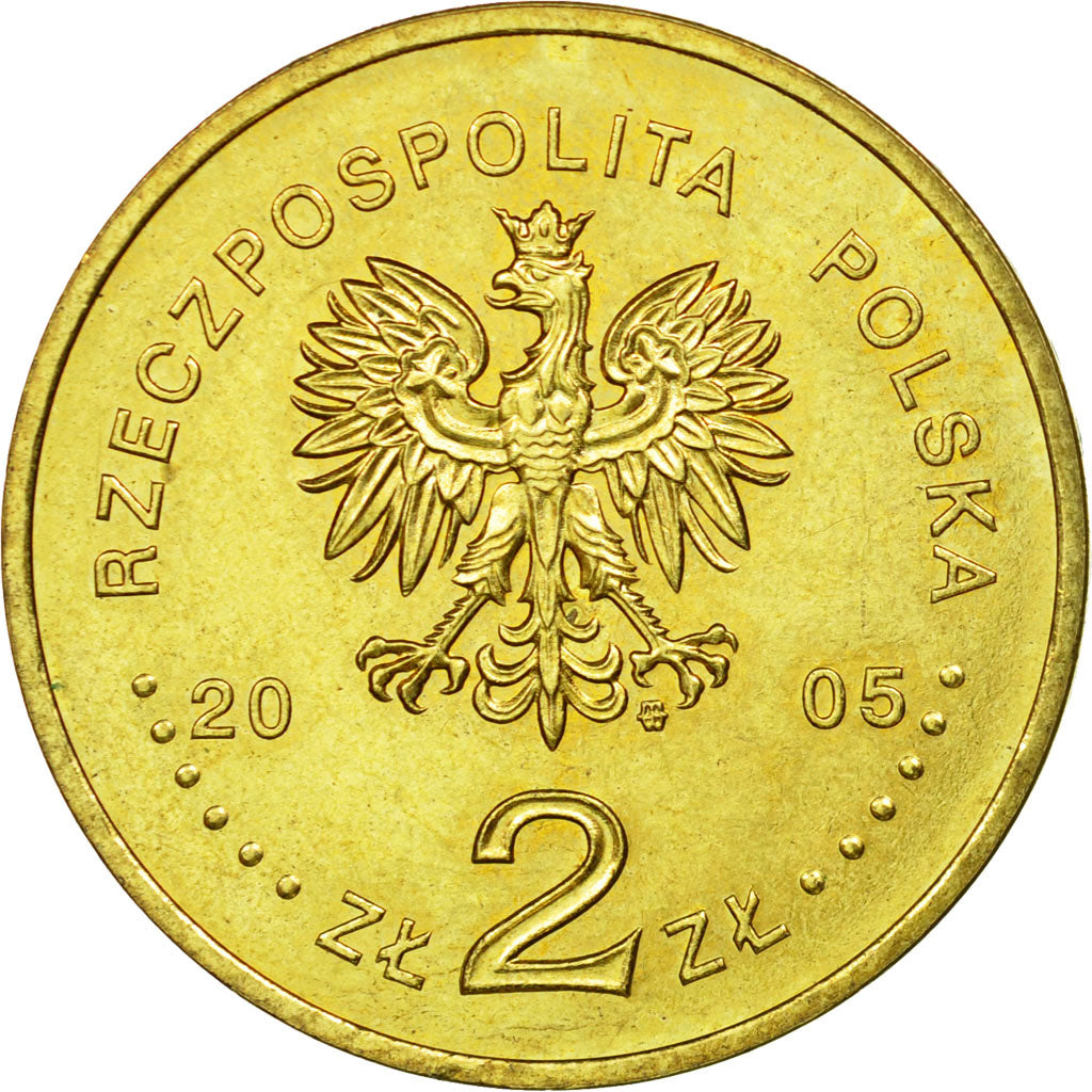 Coin, Poland, 2 Zlote, 2005, Warsaw, EF(40-45), Brass, KM:558