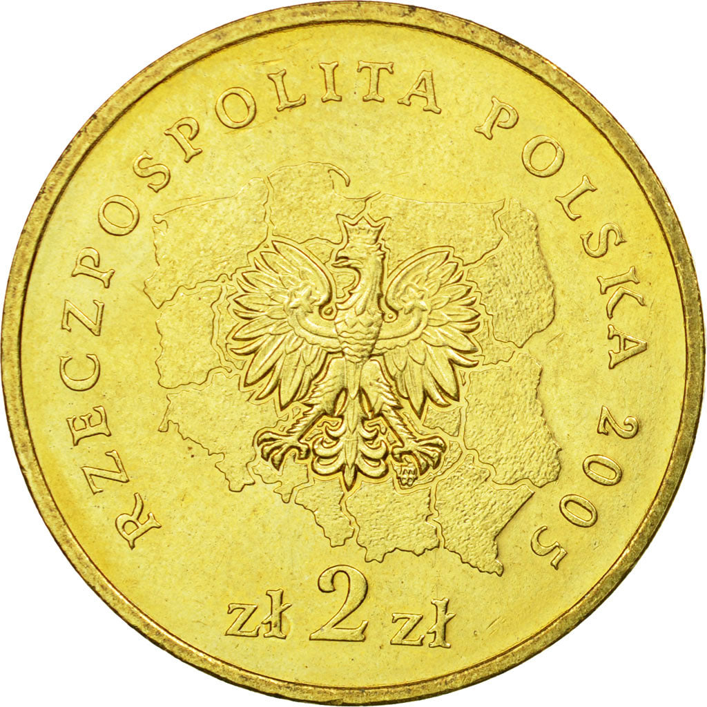 Coin, Poland, 2 Zlote, 2005, Warsaw, EF(40-45), Brass, KM:563
