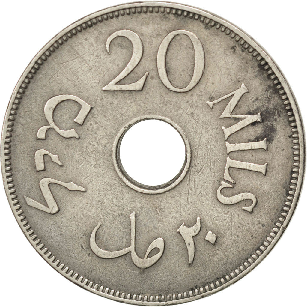 Coin, Palestine, 20 Mils, 1933, EF(40-45), Copper-nickel, KM:5