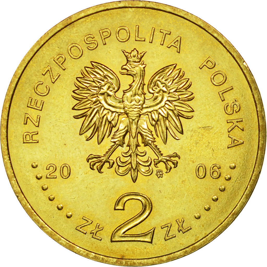 Coin, Poland, 2 Zlote, 2006, Warsaw, EF(40-45), Brass, KM:605