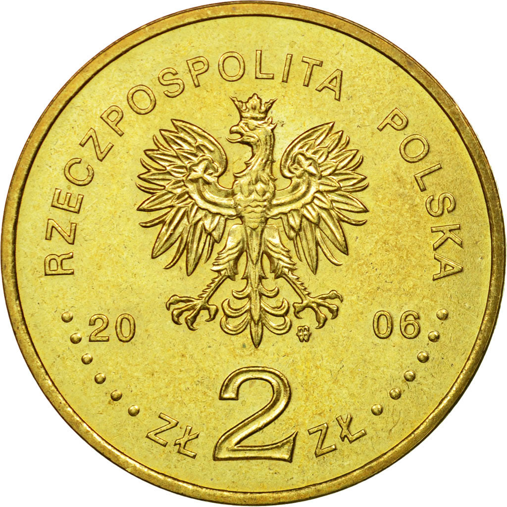 Coin, Poland, 2 Zlote, 2006, Warsaw, EF(40-45), Brass, KM:606