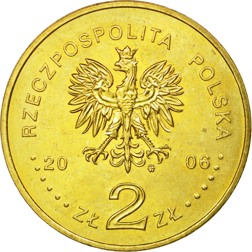 Coin, Poland, 2 Zlote, 2006, Warsaw, EF(40-45), Brass, KM:574