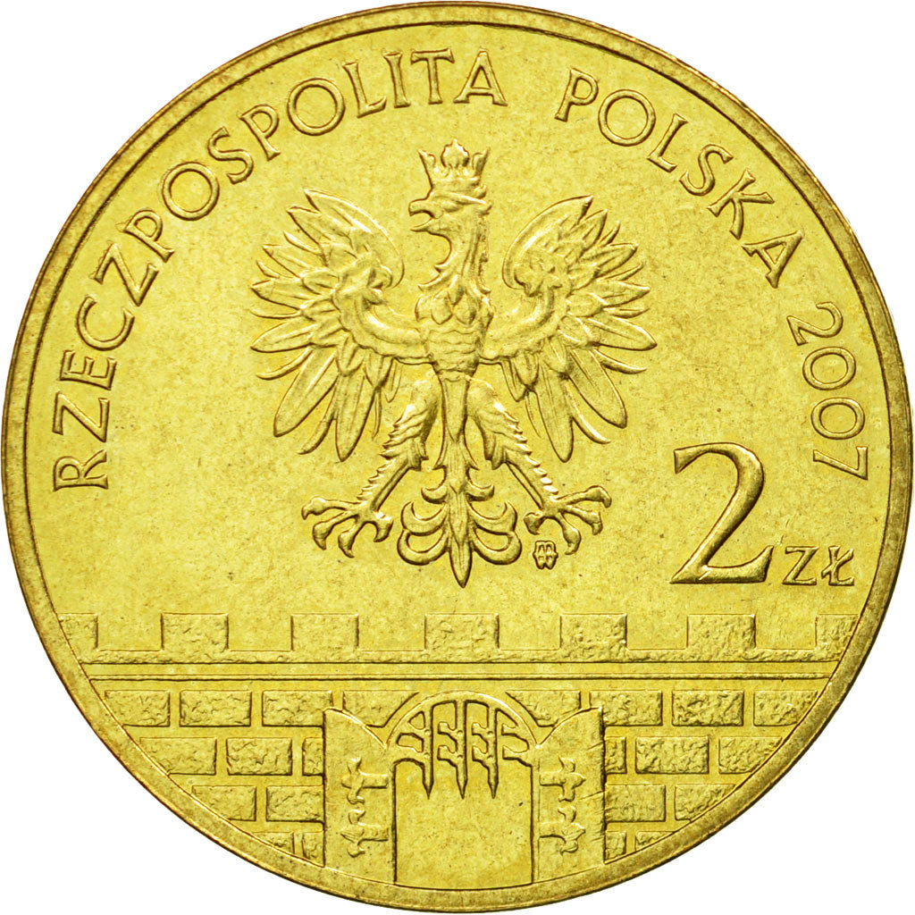 Coin, Poland, 2 Zlote, 2007, Warsaw, EF(40-45), Brass, KM:616