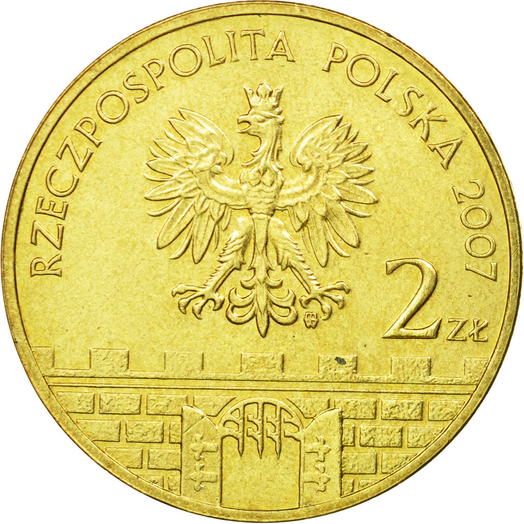 Coin, Poland, 2 Zlote, 2007, Warsaw, EF(40-45), Brass, KM:618