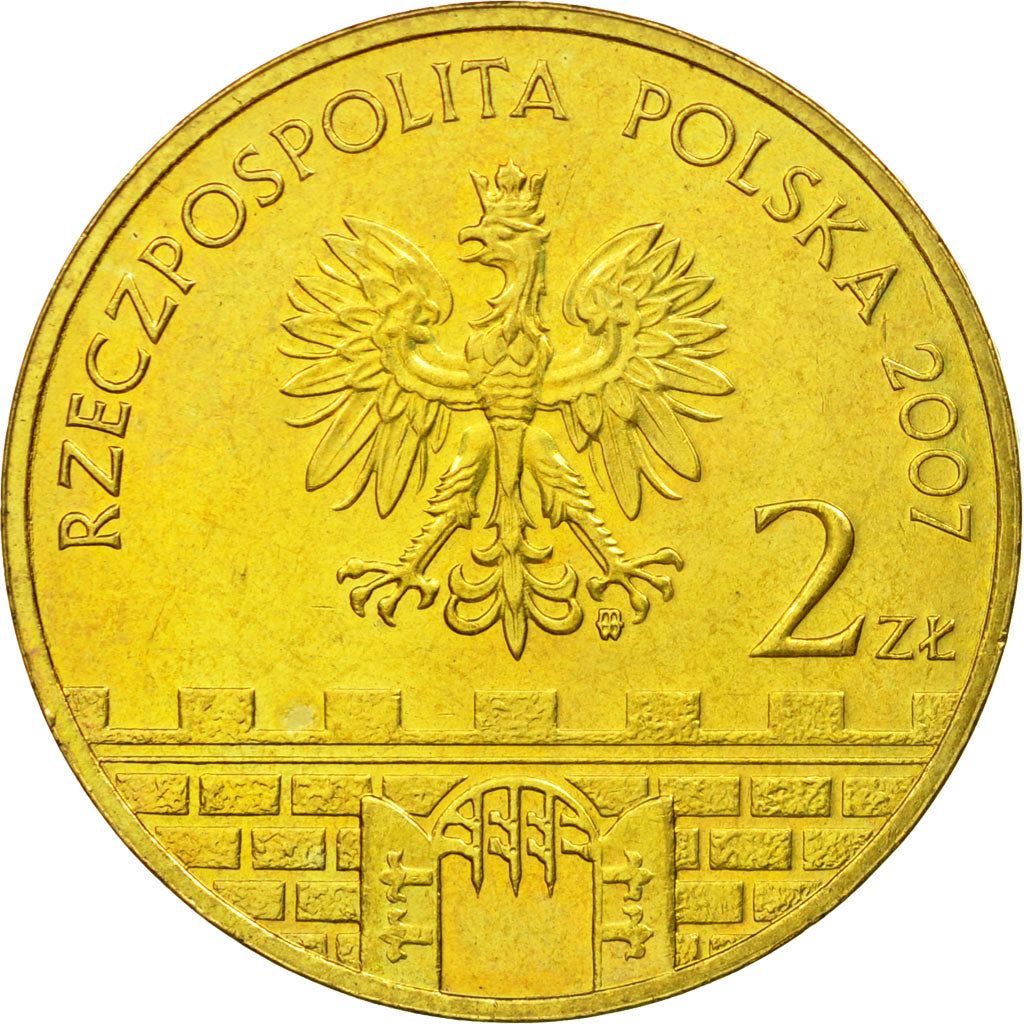 Coin, Poland, 2 Zlote, 2007, Warsaw, EF(40-45), Brass, KM:623