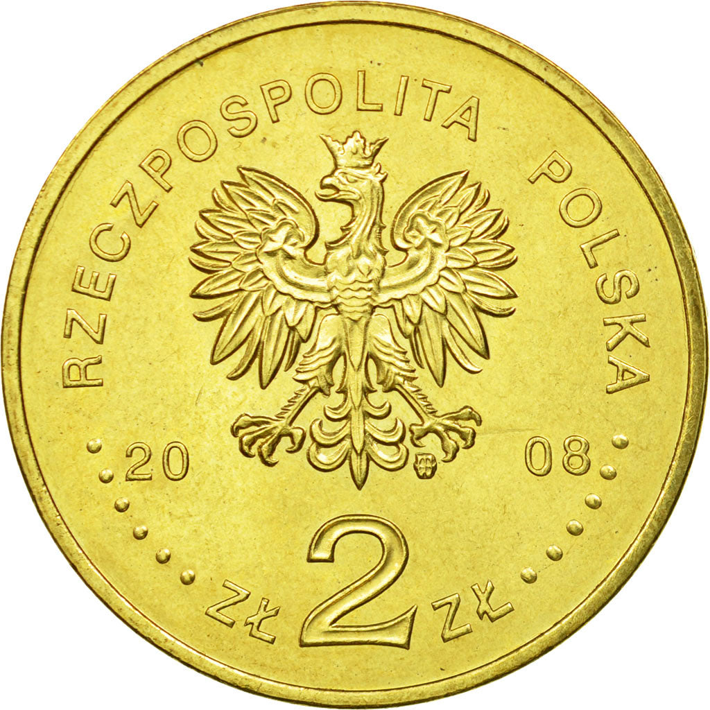 Moneta, Polonia, 2 Zlote, 2008, Warsaw, BB, Ottone, KM:629