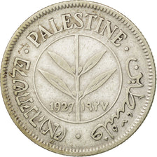 PALESTINE, 50 Mils, 1927, KM #6, EF(40-45), Silver, 23.5, 5.72