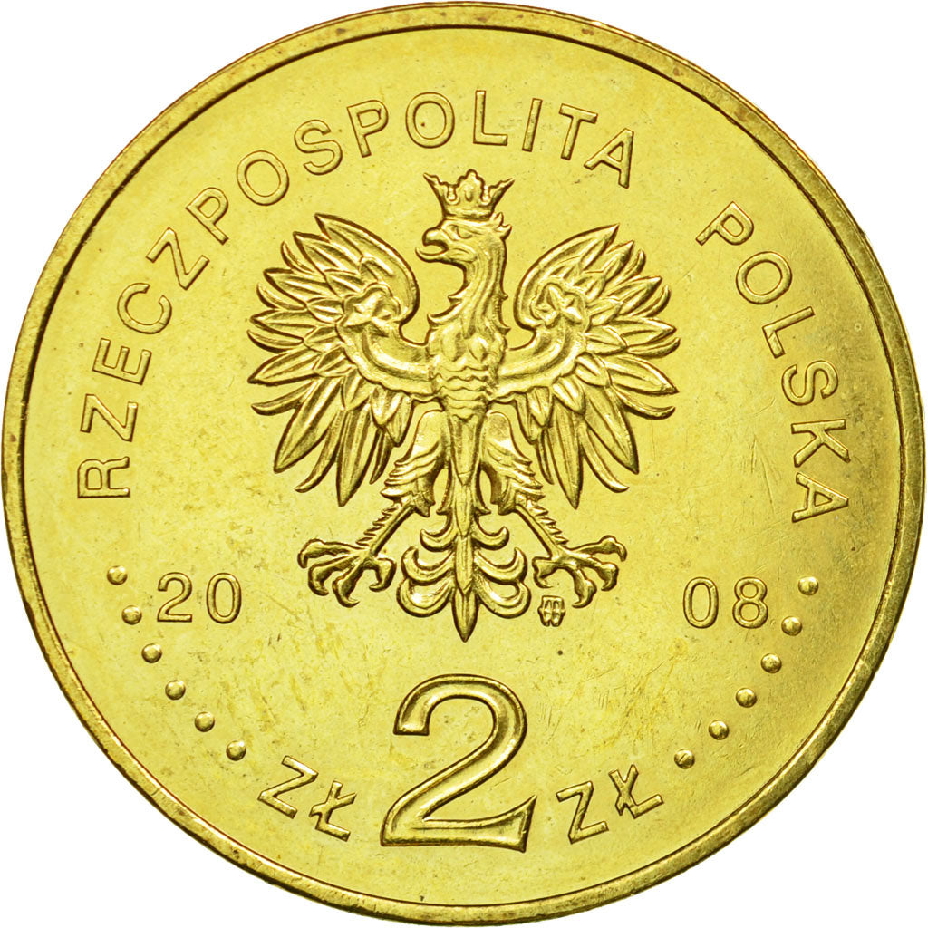 Moneta, Polonia, 2 Zlote, 2008, Warsaw, BB, Ottone, KM:634