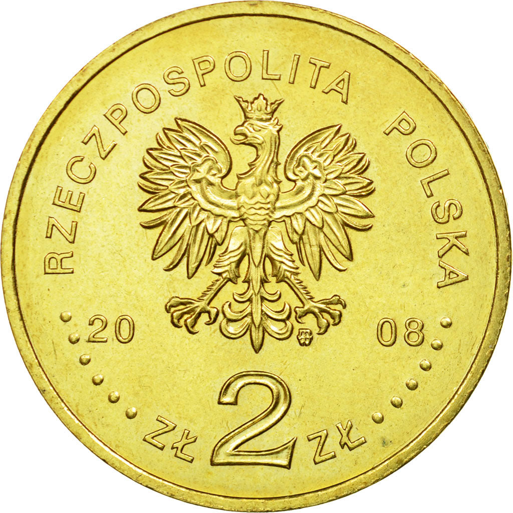Moneta, Polonia, 2 Zlote, 2008, Warsaw, BB, Ottone, KM:644