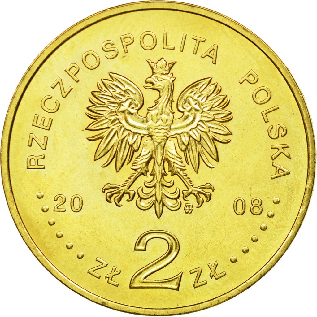 Moneta, Polonia, 2 Zlote, 2008, Warsaw, BB, Ottone, KM:648
