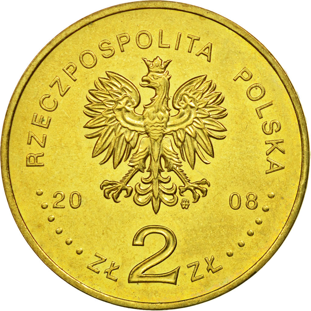 Moneta, Polonia, 2 Zlote, 2008, Warsaw, BB, Ottone, KM:650