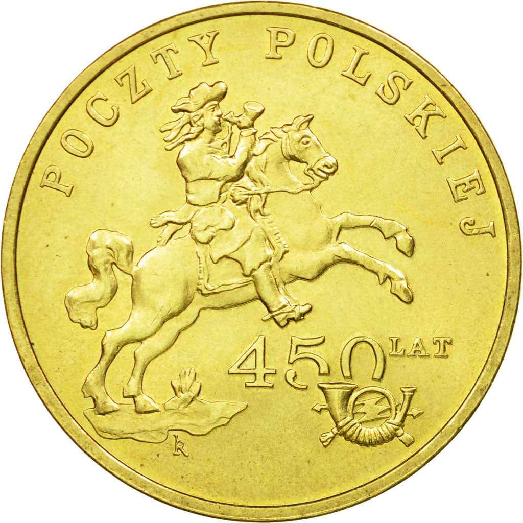 Coin, Poland, 2 Zlote, 2008, Warsaw, EF(40-45), Brass, KM:656