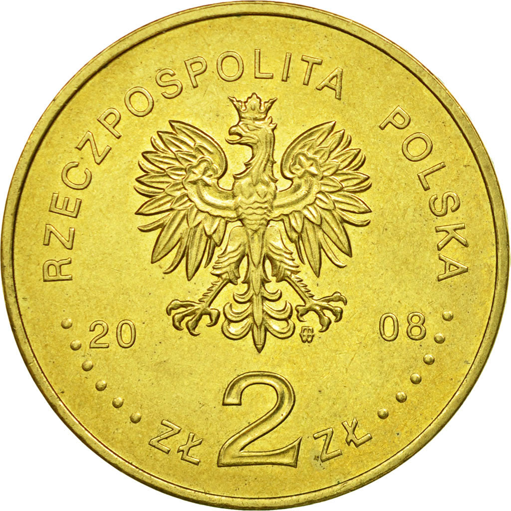 Moneta, Polonia, 2 Zlote, 2008, Warsaw, BB, Ottone, KM:659