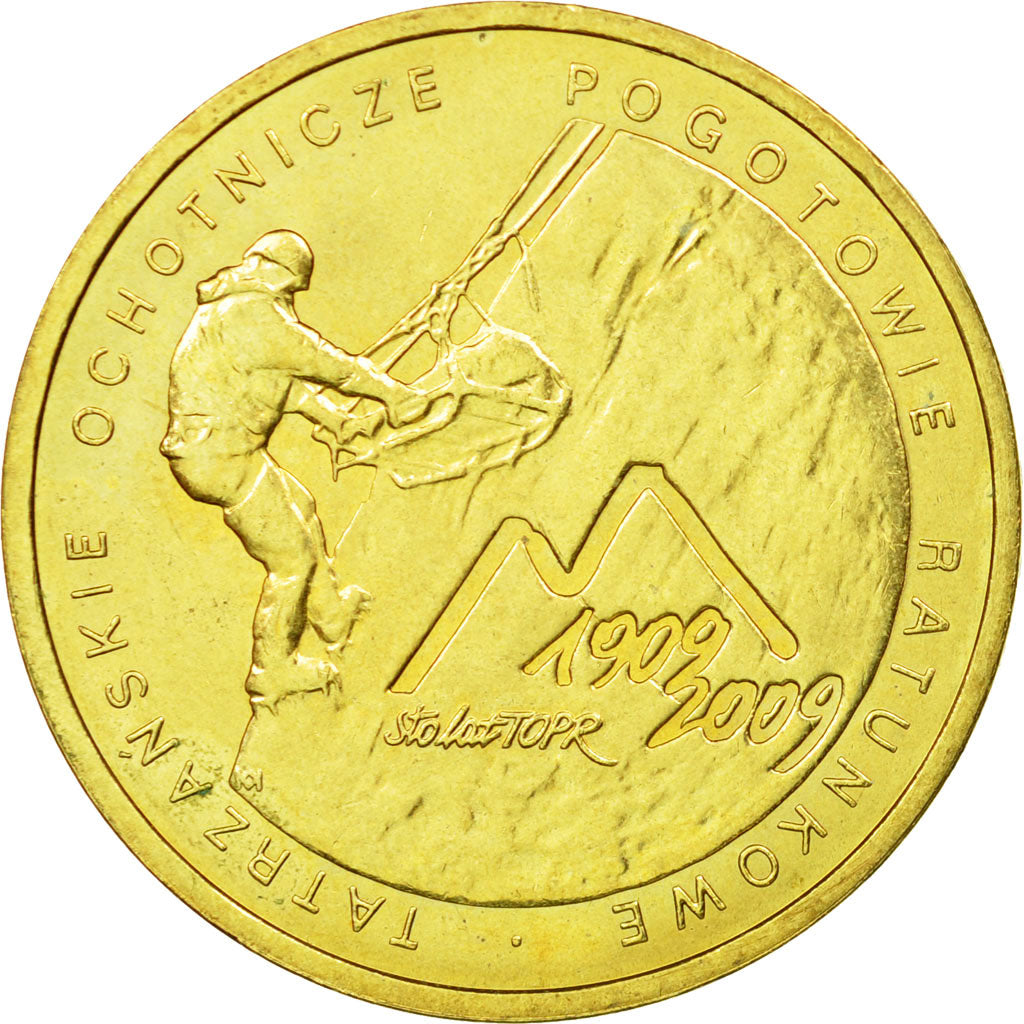 Münze, Polen, 2 Zlote, 2009, Warsaw, SS, Messing, KM:697