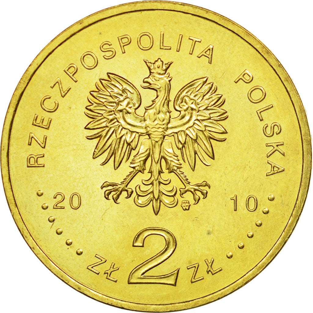 Coin, Poland, 2 Zlote, 2010, Warsaw, EF(40-45), Brass, KM:712