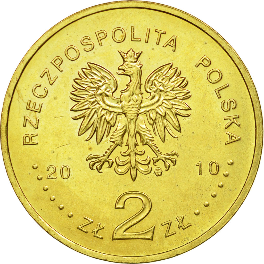 Coin, Poland, 2 Zlote, 2010, Warsaw, EF(40-45), Brass, KM:715