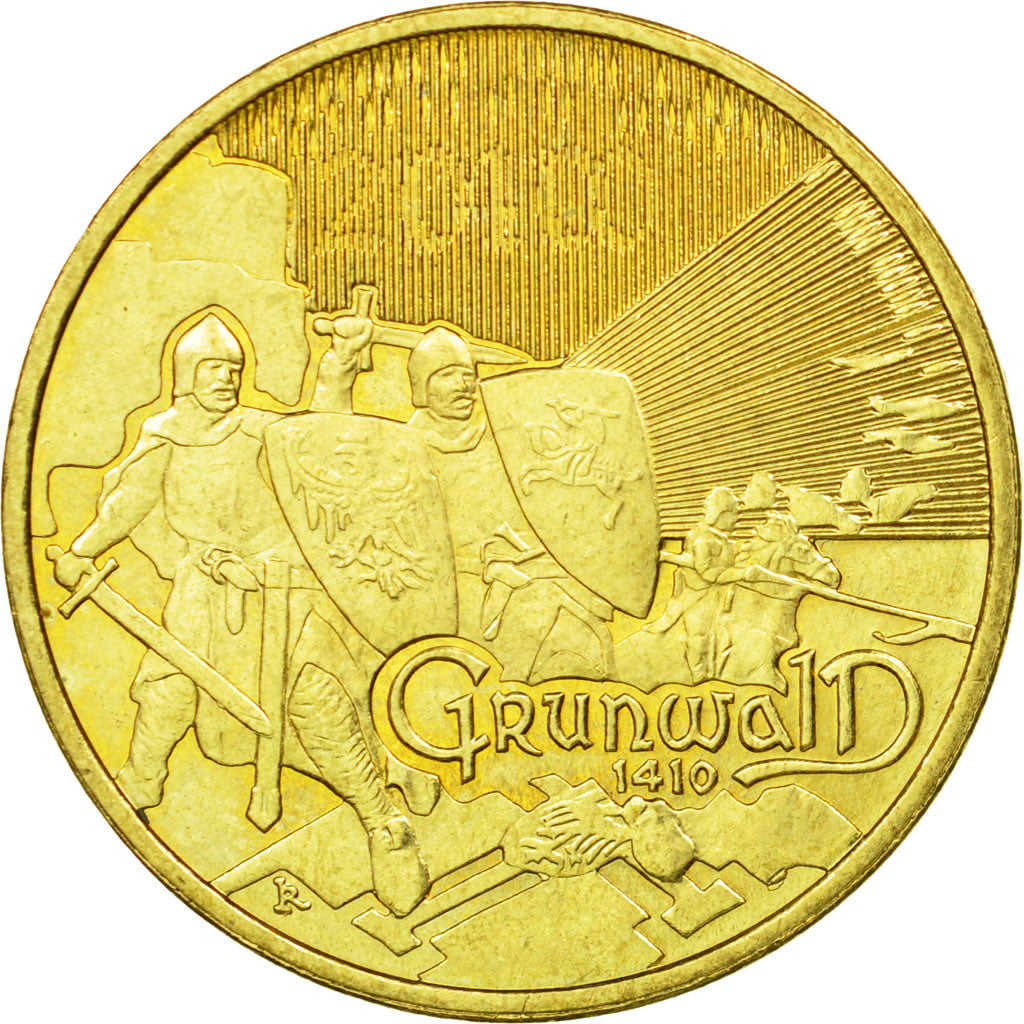 Coin, Poland, 2 Zlote, 2010, Warsaw, EF(40-45), Brass, KM:732