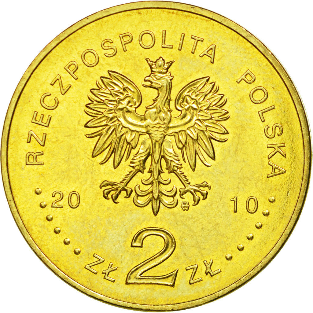 Coin, Poland, 2 Zlote, 2010, Warsaw, EF(40-45), Brass, KM:749