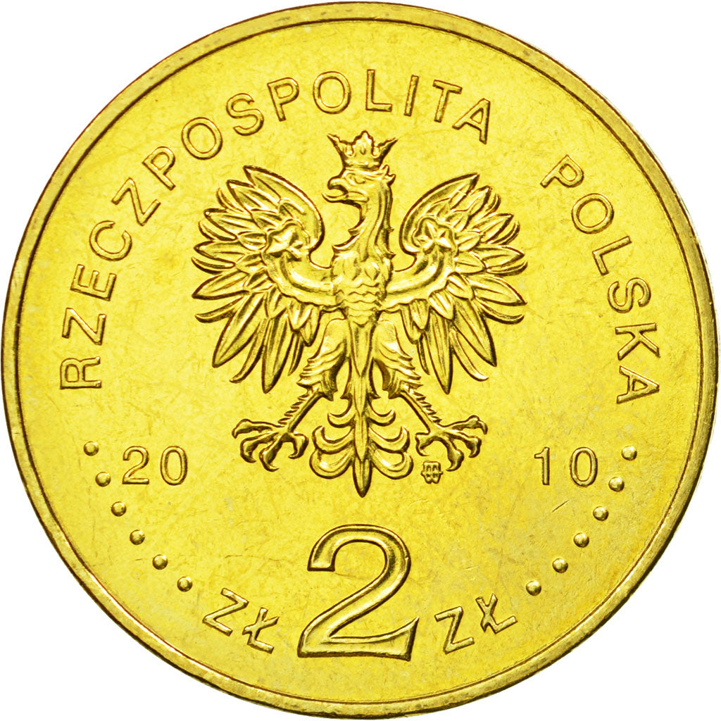 Coin, Poland, 2 Zlote, 2010, Warsaw, EF(40-45), Brass, KM:760