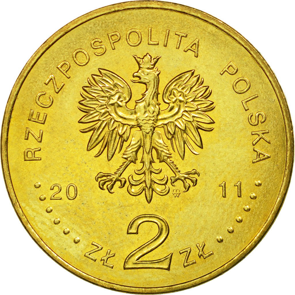 Moneta, Polonia, 2 Zlote, 2011, Warsaw, SPL-, Ottone, KM:772