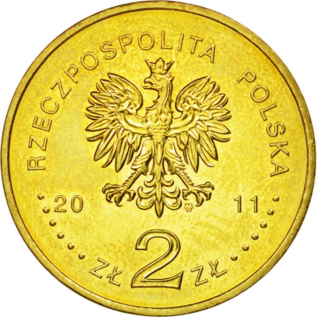 Moneda, Polonia, 2 Zlote, 2011, Warsaw, EBC, Latón, KM:780