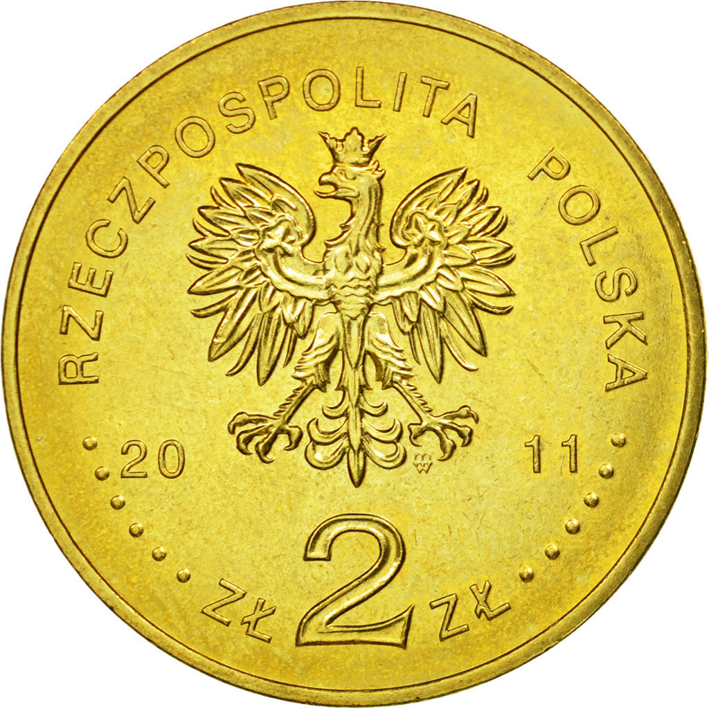 Moneda, Polonia, 2 Zlote, 2011, Warsaw, EBC, Latón, KM:784