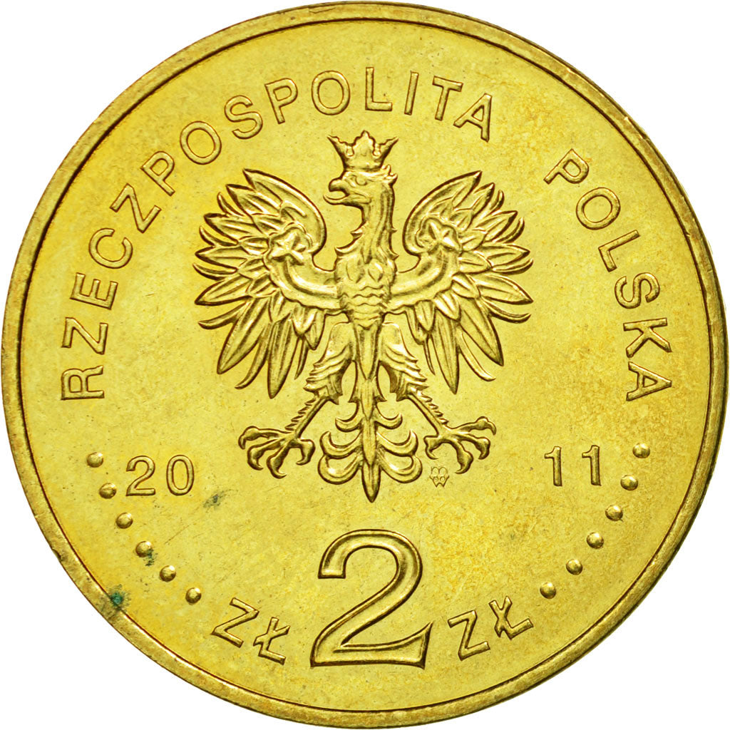 Coin, Poland, 2 Zlote, 2011, Warsaw, EF(40-45), Brass, KM:785
