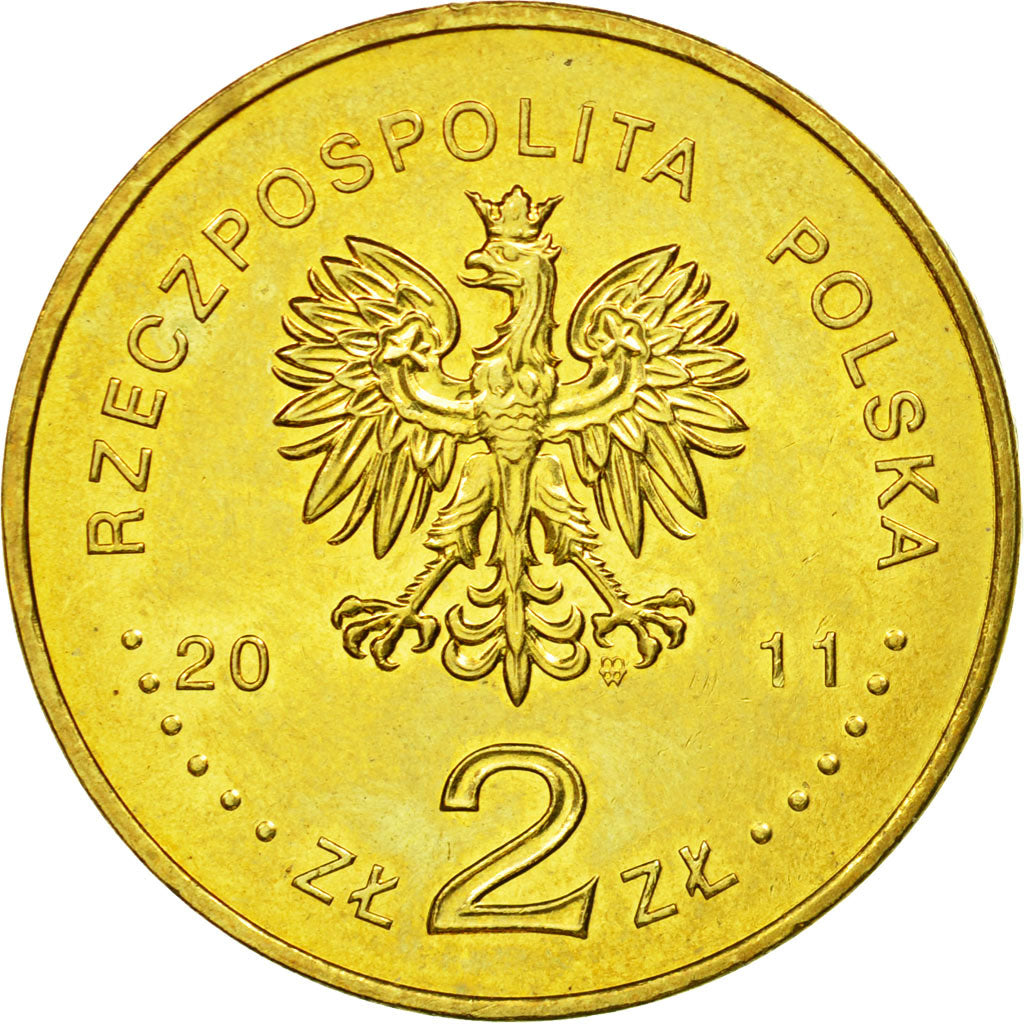 Moneta, Polonia, 2 Zlote, 2011, Warsaw, SPL-, Ottone, KM:805