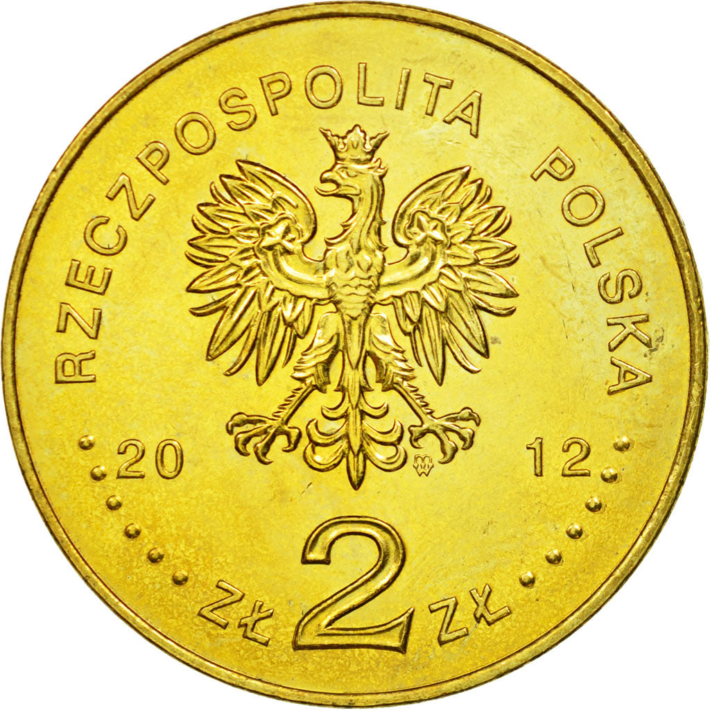 Münze, Polen, 2 Zlote, 2012, Warsaw, VZ, Messing, KM:811