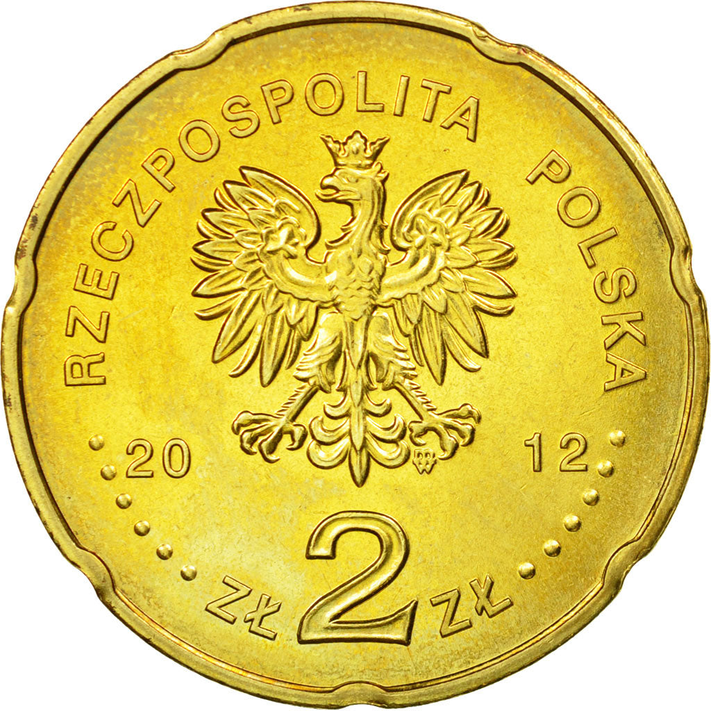 Münze, Polen, 2 Zlote, 2012, Warsaw, VZ, Messing, KM:816