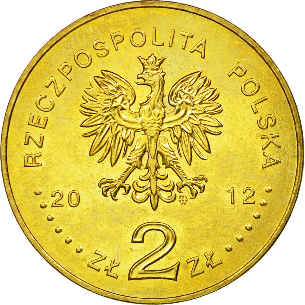 Moneda, Polonia, 2 Zlote, 2012, Warsaw, EBC, Latón, KM:817