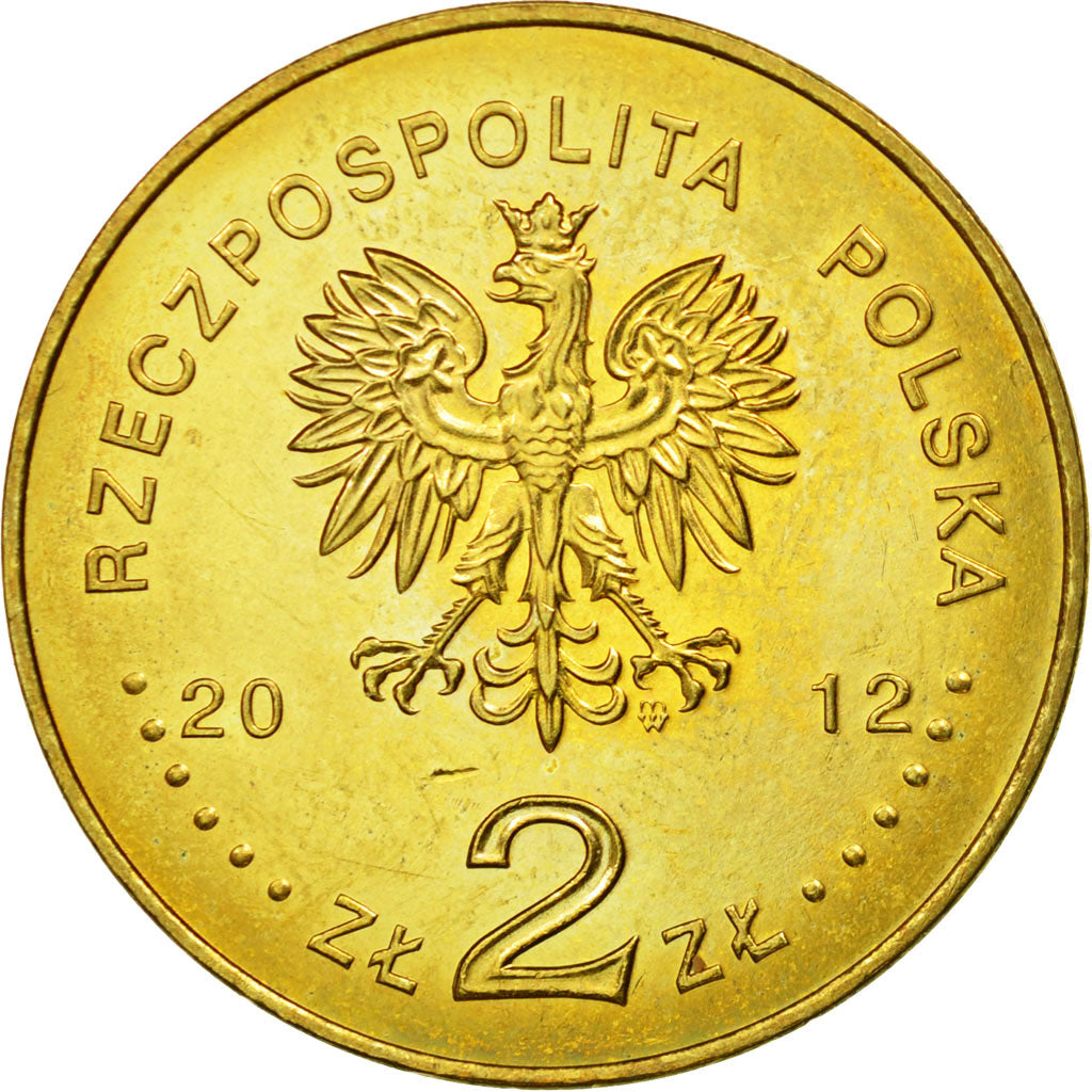 Coin, Poland, 2 Zlote, 2012, Warsaw, AU(55-58), Brass, KM:813