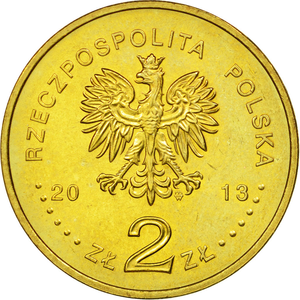 Coin, Poland, 2 Zlotych, 2013, Warsaw, AU(55-58), Copper-Aluminum-Nickel, KM:864