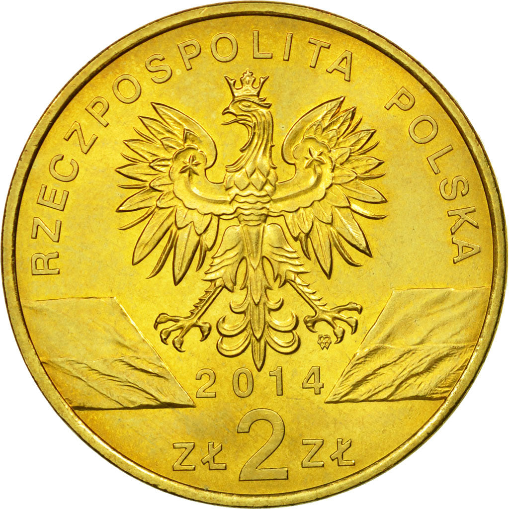 Coin, Poland, 2 Zlote, 2014, Warsaw, AU(55-58), Copper-Aluminum-Nickel, KM:896