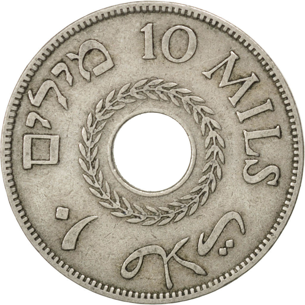 Coin, Palestine, 10 Mils, 1934, EF(40-45), Copper-nickel, KM:4