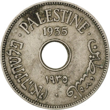 PALESTINE, 10 Mils, 1935, KM #4, EF(40-45), Copper-Nickel, 27, 6.37
