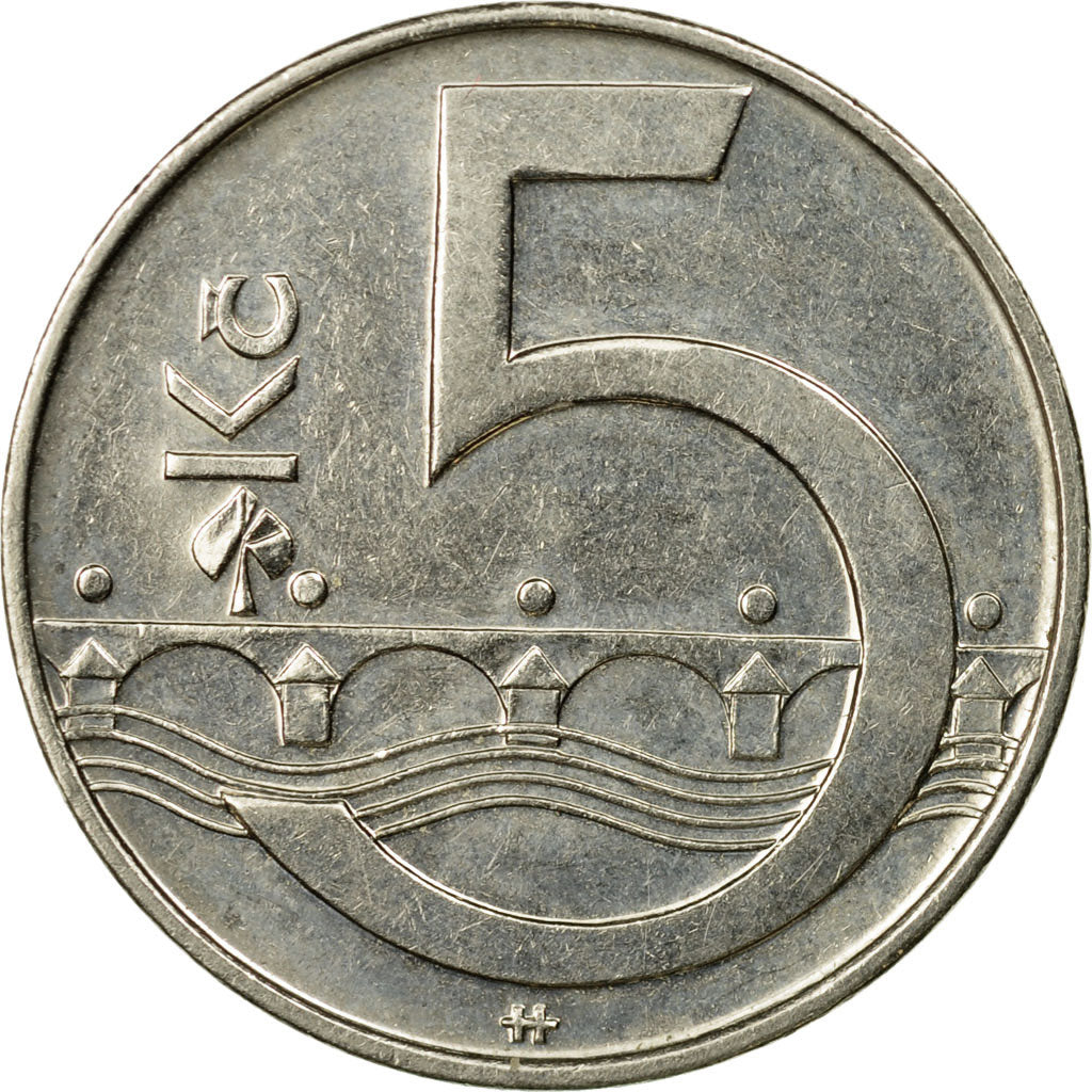 Munten, Tsjechische Republiek, 5 Korun, 2006, ZF, Nickel plated steel, KM:8