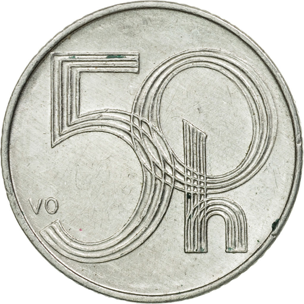 Munten, Tsjechische Republiek, 50 Haleru, 1999, ZF, Aluminium, KM:3.1