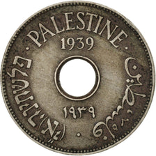 PALESTINE, 10 Mils, 1939, KM #4, EF(40-45), Copper-Nickel, 27, 6.48