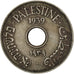 PALESTINE, 10 Mils, 1939, KM #4, EF(40-45), Copper-Nickel, 27, 6.48